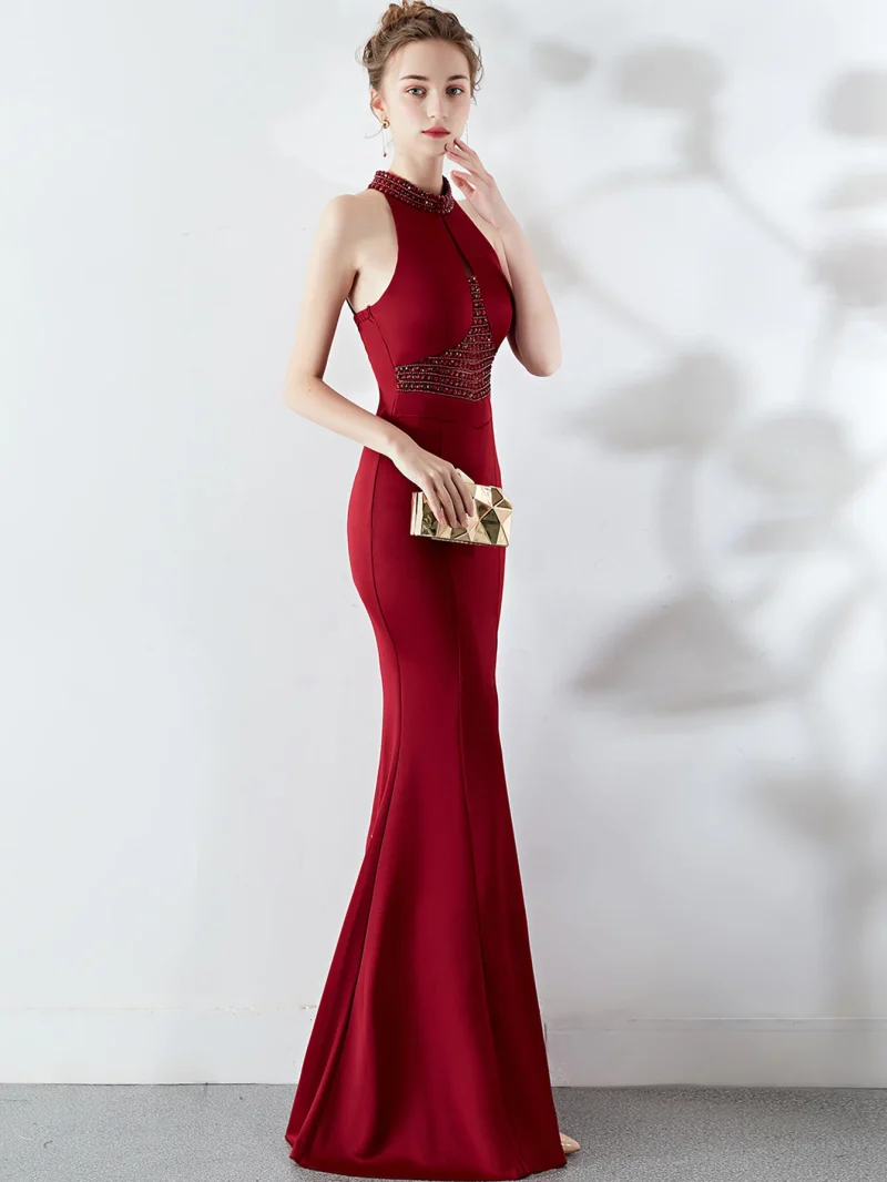 Eco-Friendly Backless Rhinestone Maxi Summer Dress - Image 6