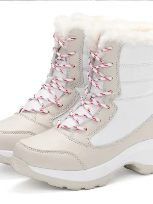 Eco-Friendly Fur Ankle Platform Winter Boots