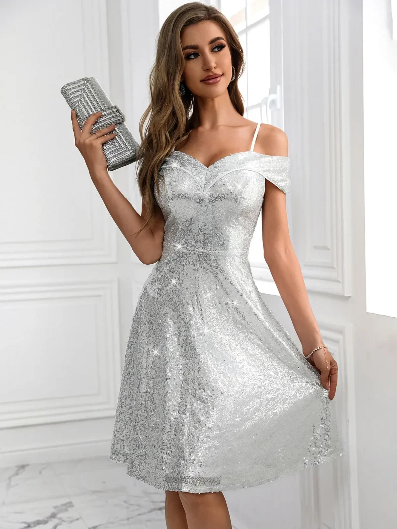 Eco-Friendly Backless Sequin Slip Summer Dress - Image 7