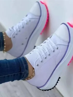 Casual Platform Lace-Up Sneakers