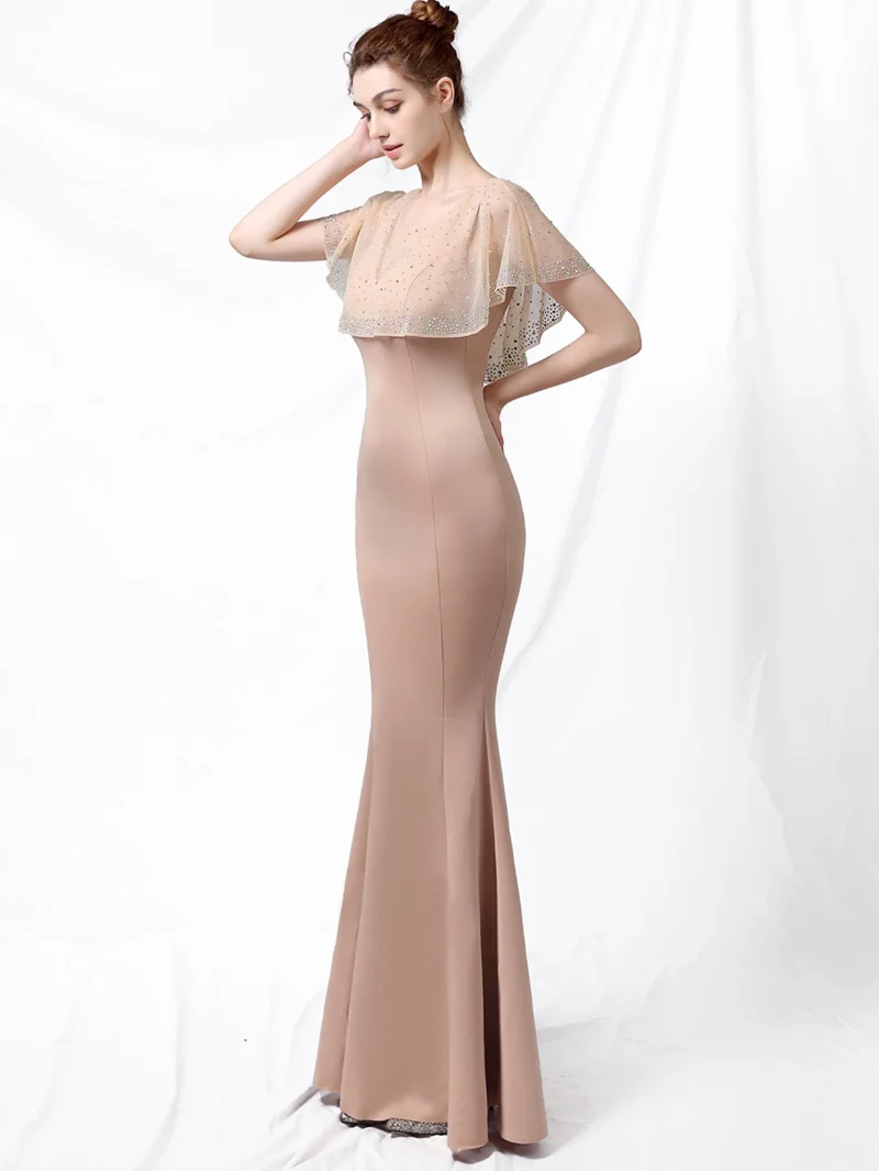 Eco-Friendly Rhinestone Mesh Maxi Dress - Image 14