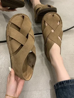 Eco-Friendly Handmade Leather Casual Women’s Sandals