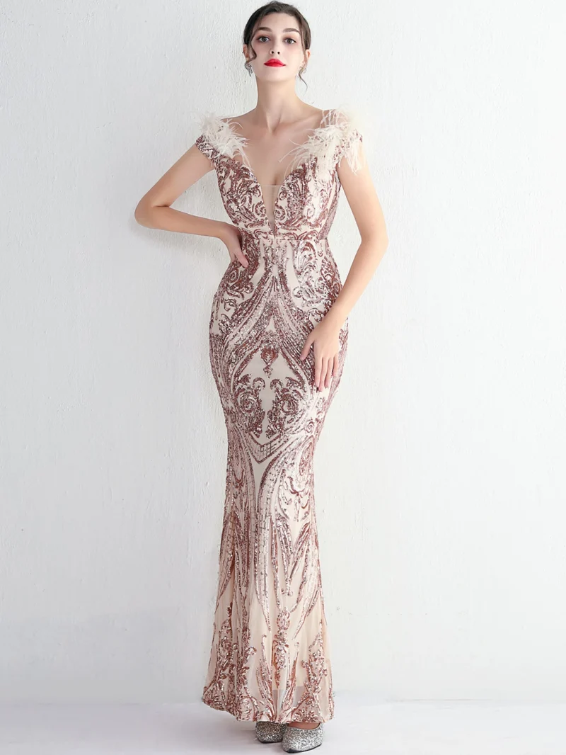 Eco-Friendly Sequin Maxi Dress for Women - Image 7