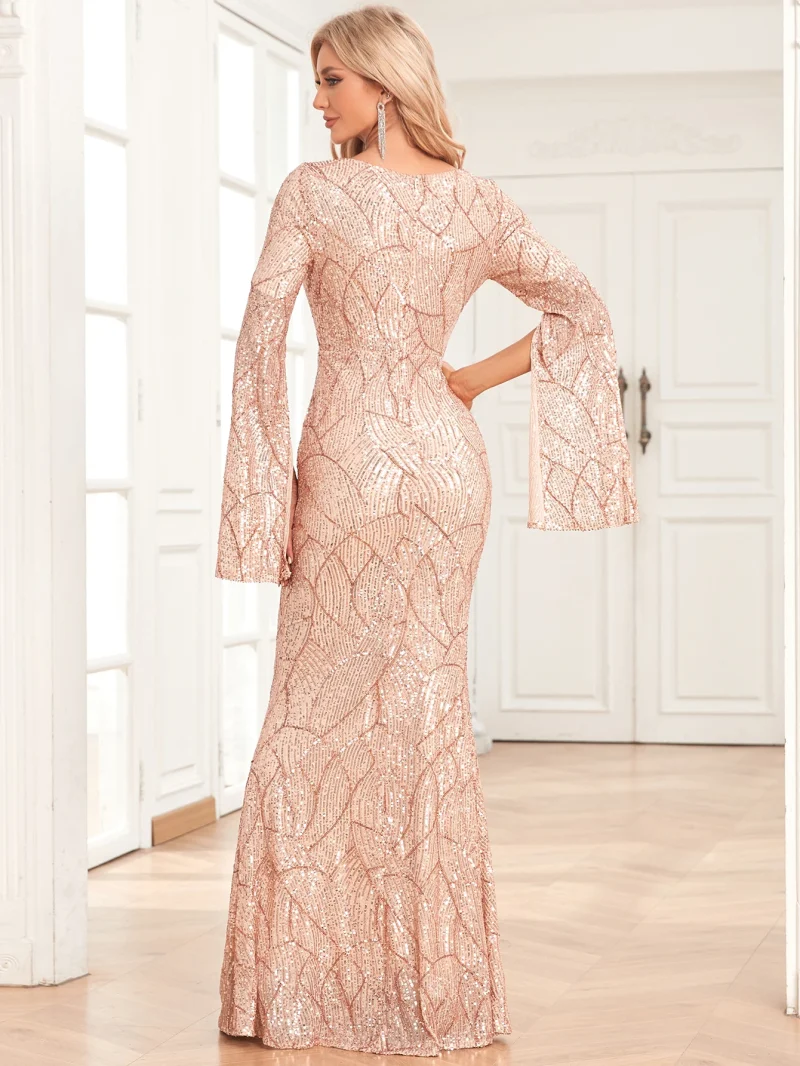 Eco-Friendly Vintage Sequin Maxi Dress - Image 3