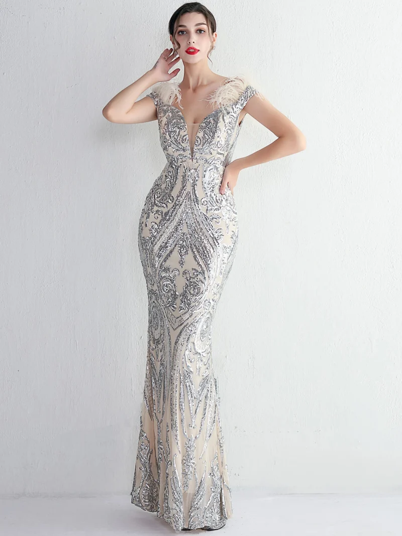Eco-Friendly Sequin Maxi Dress for Women - Image 11