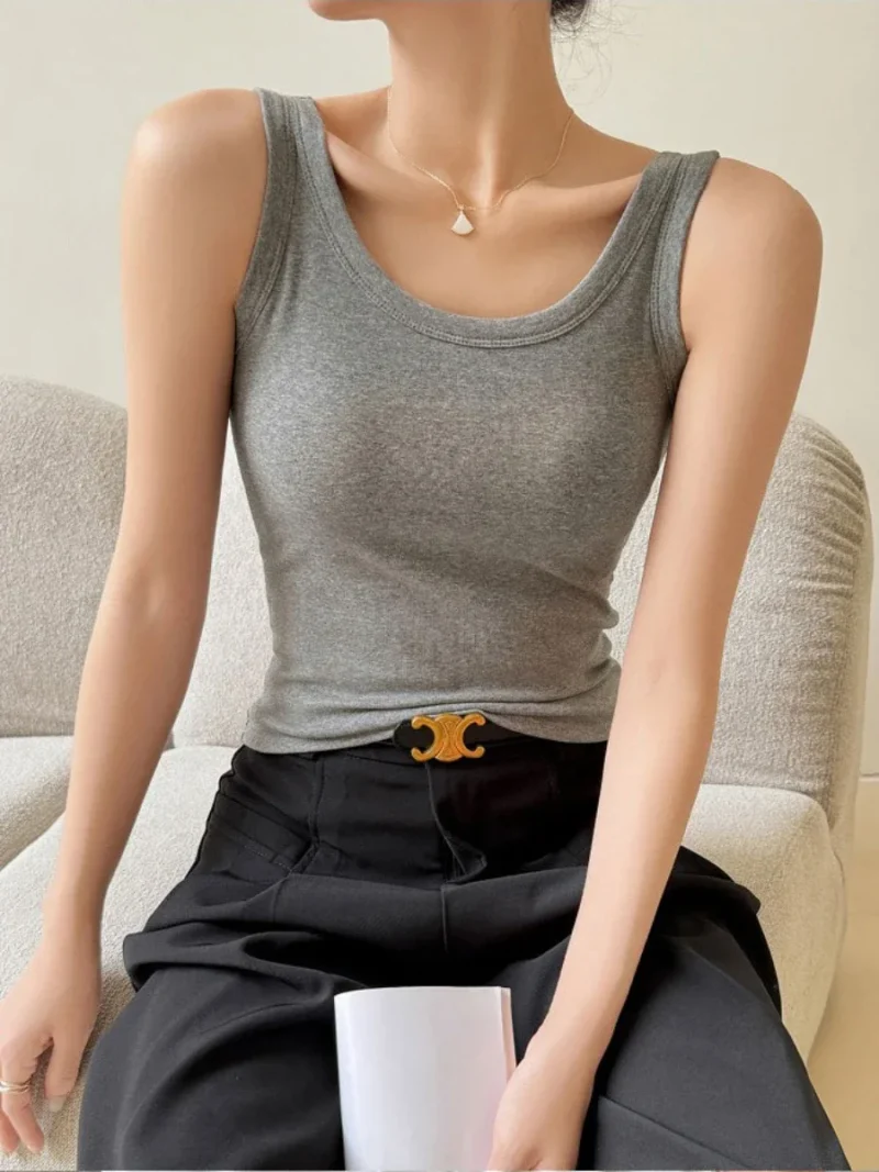 Eco-friendly Ribbed Cotton Off-Shoulder Crop Top - Image 2