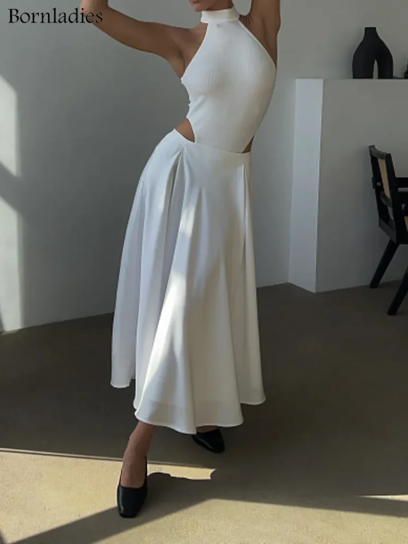 Eco-friendly Elegant Satin High Waist Maxi Skirt - Image 4