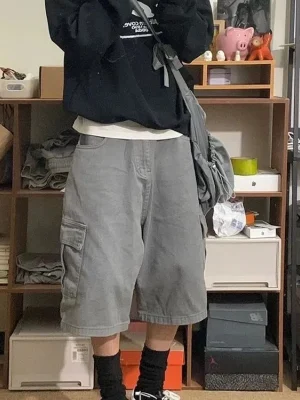 Vintage Oversized Jorts: Y2K Harajuku Cargo Shorts