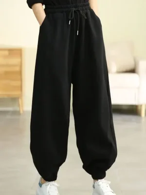 Winter Harem Pants: Oversized Grey Vintage Sweatpants