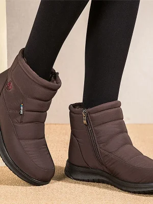 Waterproof Black Ankle Snow Boots