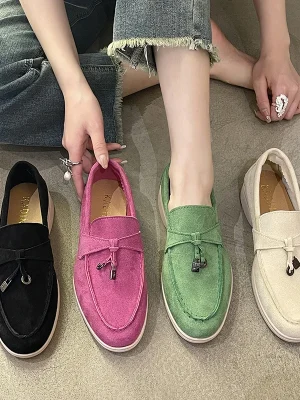 Eco-friendly Suede Platform Flats