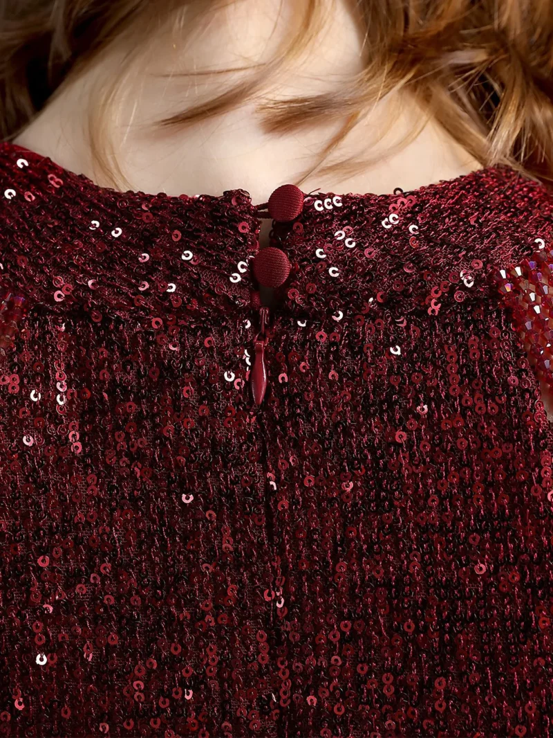 Eco-Friendly Black Pink Sequin Summer Dress - Image 11