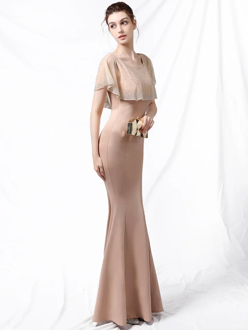 Eco-Friendly Rhinestone Mesh Maxi Dress - Image 15