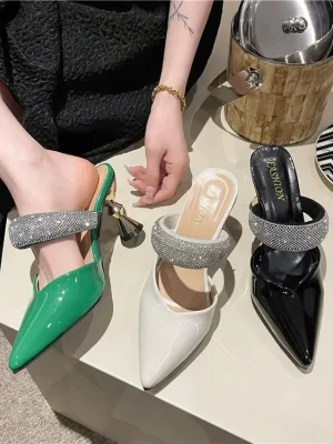 New Design Elegant Pointed Toe High Heel Sandals