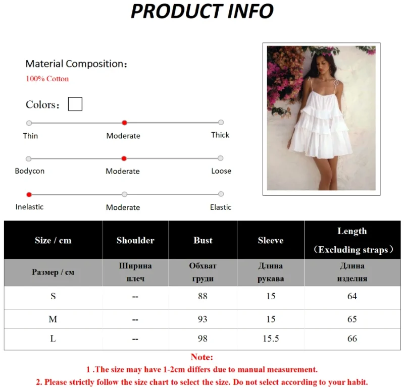 Eco-friendly Sexy Loose Cotton Beach Mini Dress - Image 6