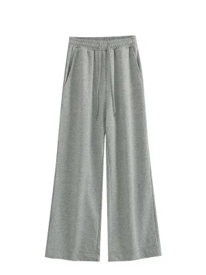 Vintage Baggy Sweatpants: Oversized Grey Fleece Joggers