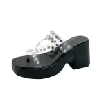 Crystal High Heel Slippers