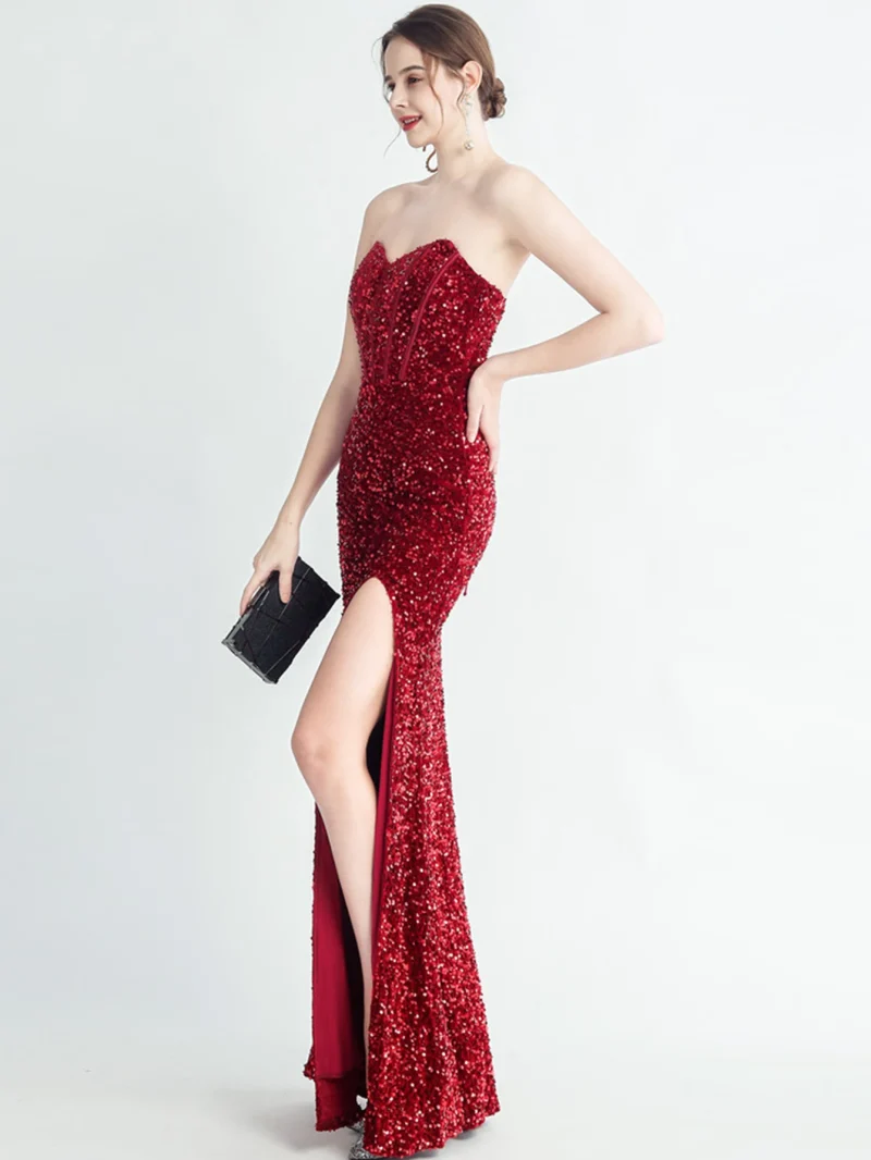Eco-Friendly Sequin Backless Maxi Summer Dress - Image 7