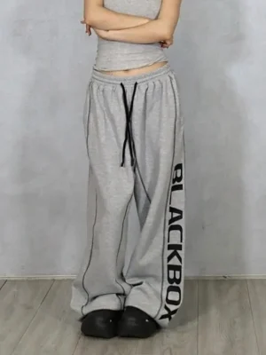 Oversized Y2K Grey Sweatpants