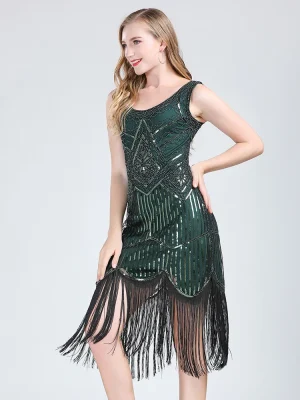 Elegant Sequin Corset Dress