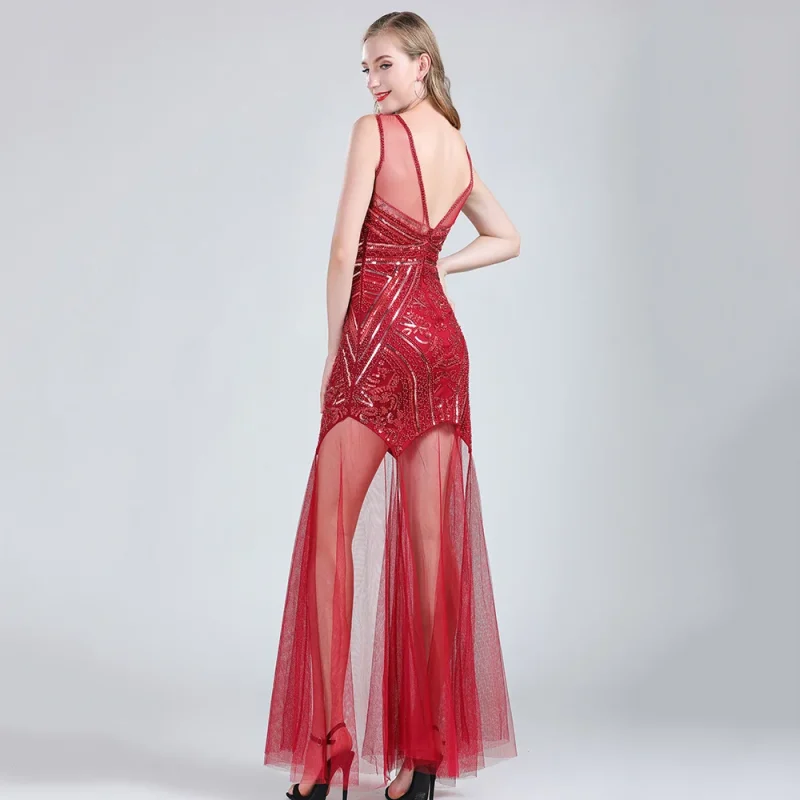 Elegant Mesh Corset Bodycon Party Gown for Women - Image 6