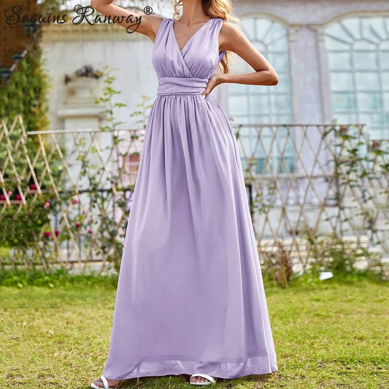 Sexy Backless Green Chiffon maxi Summer Dress - Image 5
