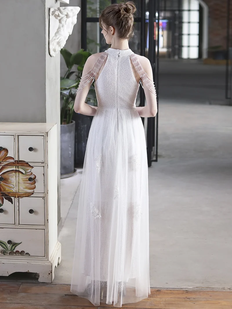 Luxury Backless Black Maxi Dress - Image 12