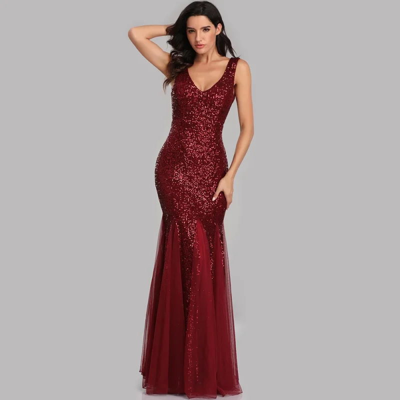 Vintage Sequin Maxi Dress: Sexy Summer Bodycon