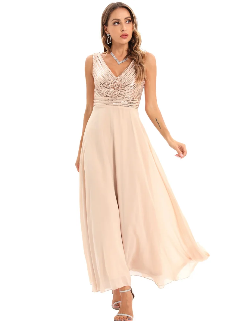 Sexy Backless Corset Sequin Maxi Dress - Image 17