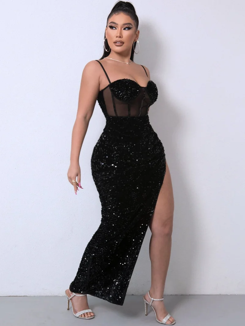 Sexy Sequin Mesh Bodycon for Summer - Image 5