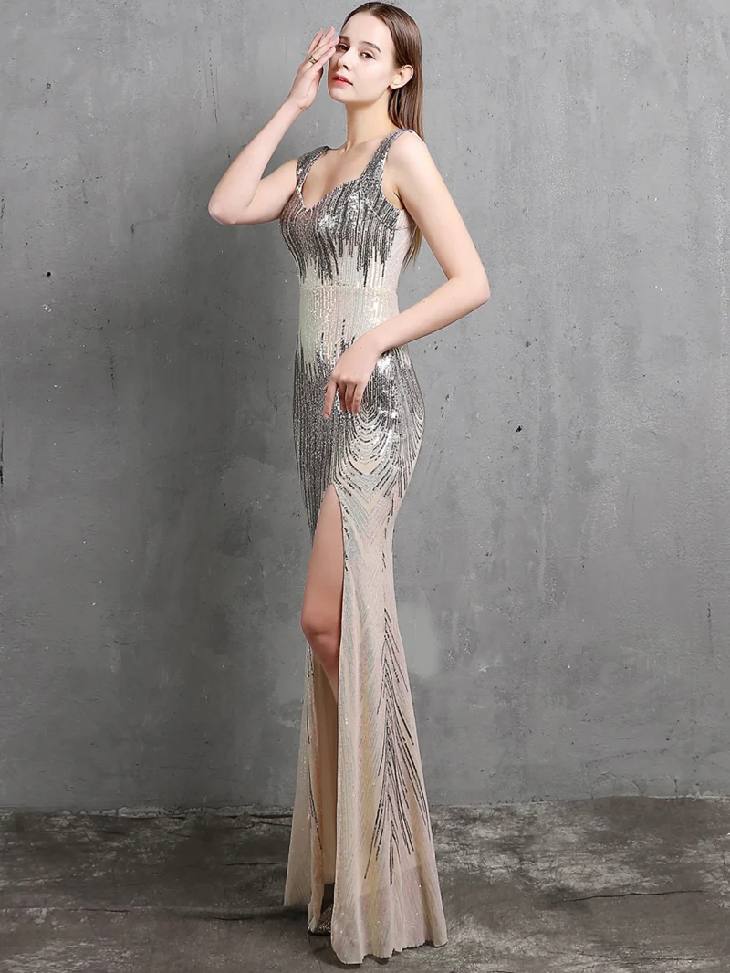 Sexy Backless Sequin Maxi Summer Dress - Image 9