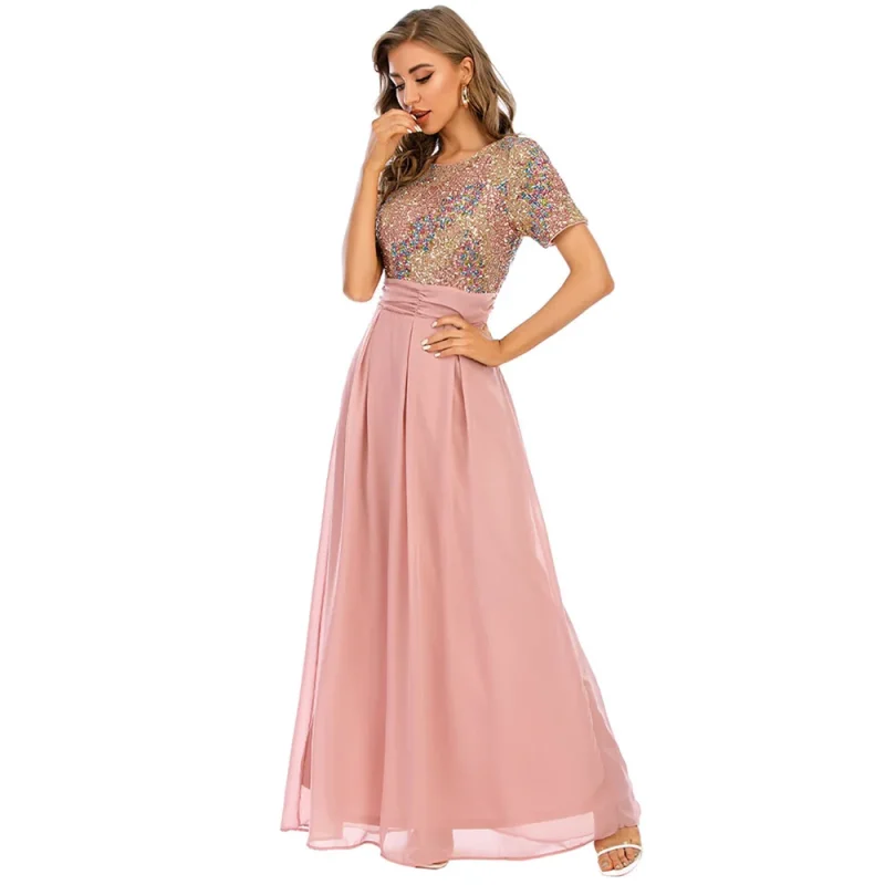 Elegant Sequin Maxi Dress with Long Sleeves - Image 7