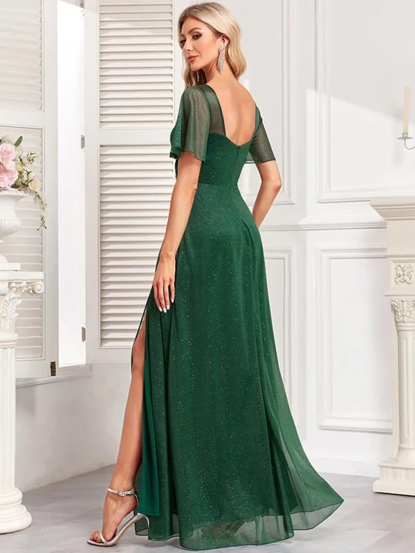 Sexy Backless Mesh Sequin Maxi Dress - Image 6