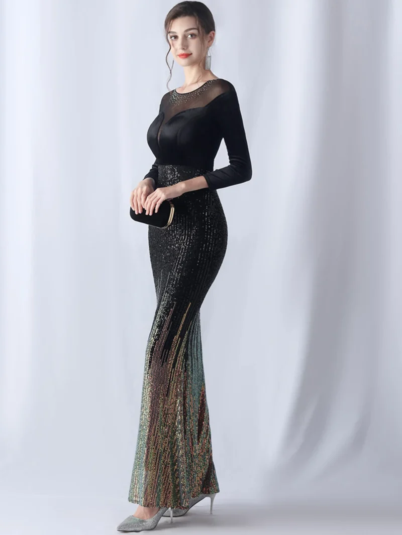 Velvet Birthday Party Dress Women Maxi Sequin Summer Dress Women - Image 12
