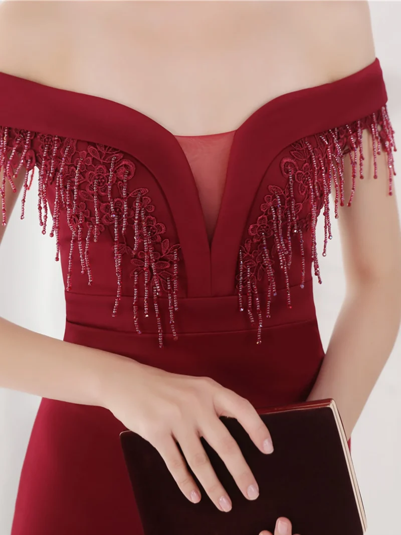 Sexy Rhinestone Long Evening Dress - Image 10