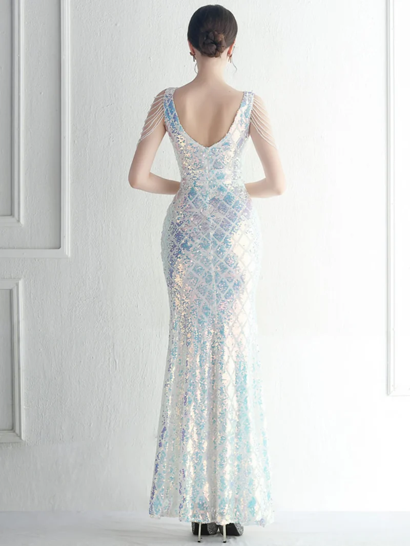 Sexy Sequin Backless Dress - Image 12