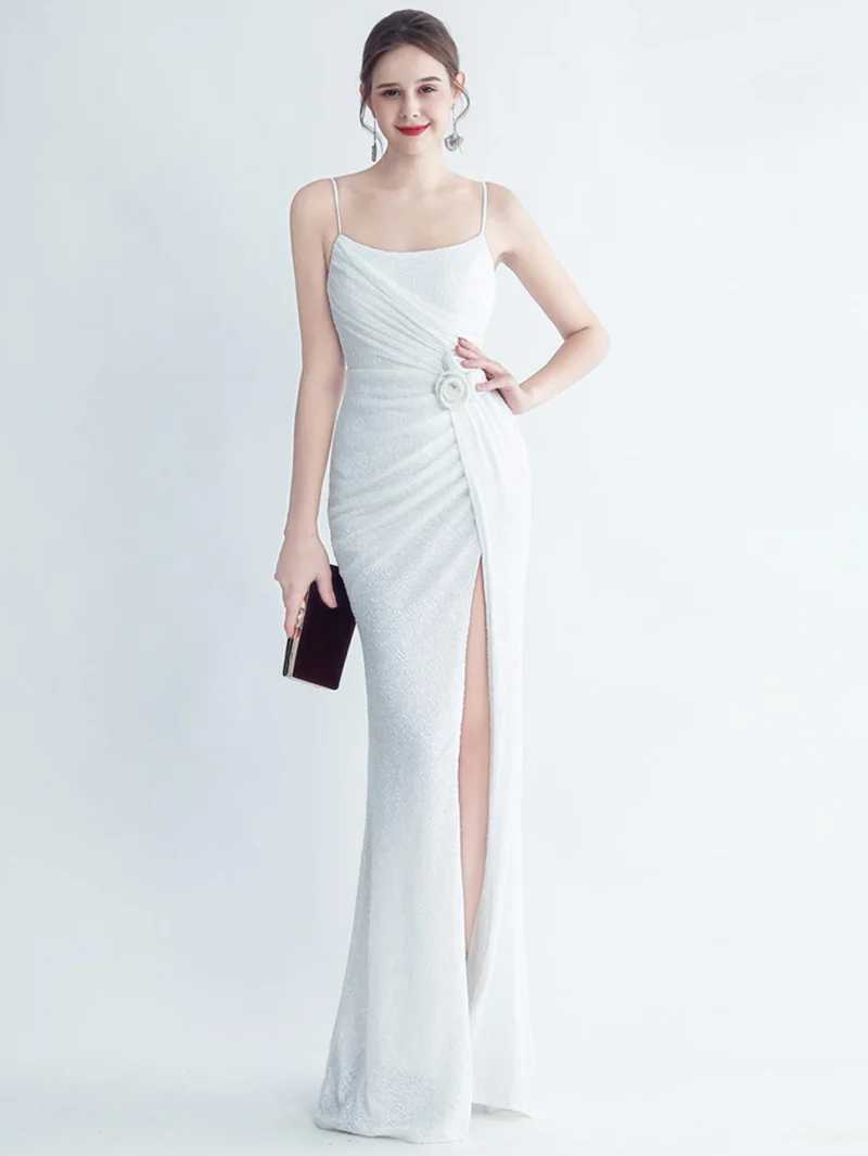 Luxury Backless Sequin Maxi Dress - Image 8