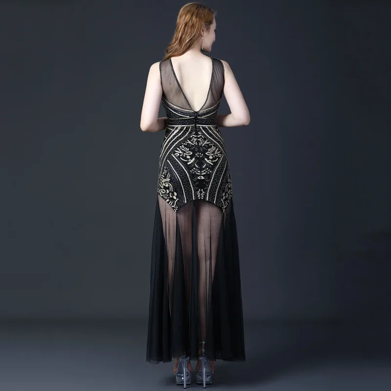 Elegant Mesh Corset Bodycon Party Gown for Women - Image 9
