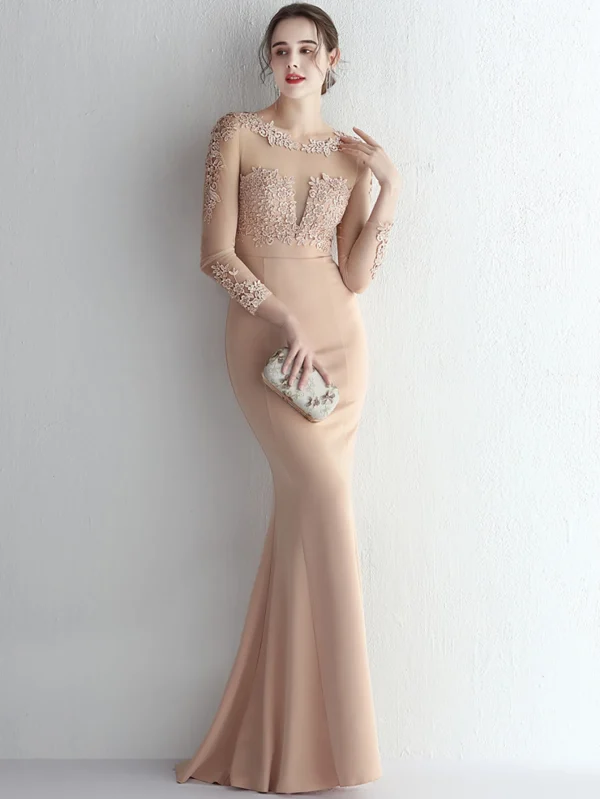 Elegant See Through Mesh Wedding , Prom Gown - Image 10