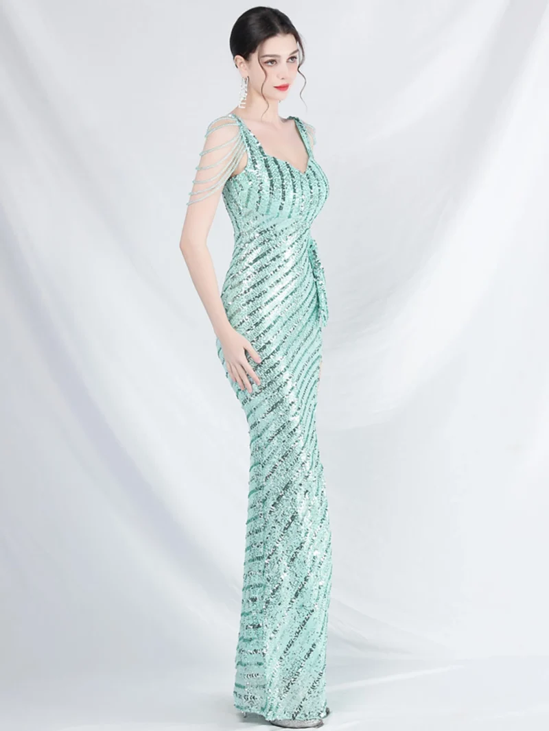 Sequin Summer Wedding Party Dress - Image 10