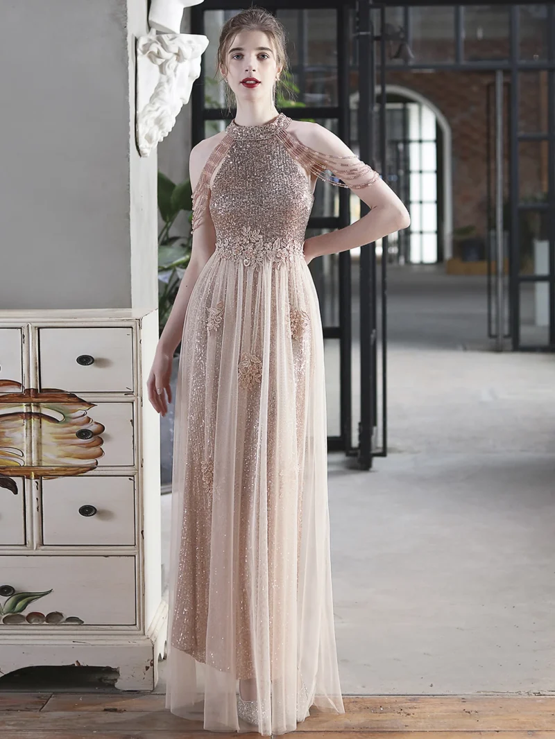 Luxury Backless Black Maxi Dress - Image 8