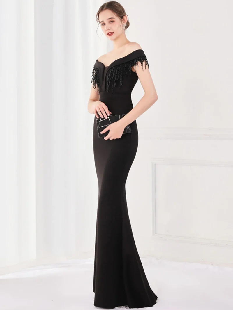 Sexy Rhinestone Long Evening Dress - Image 3