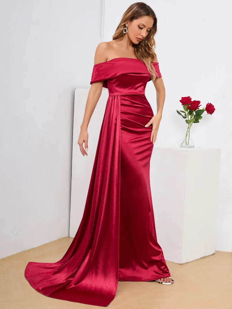 Bodycon Satin Summer Dress Elegant Luxury Birthday Party - Image 6