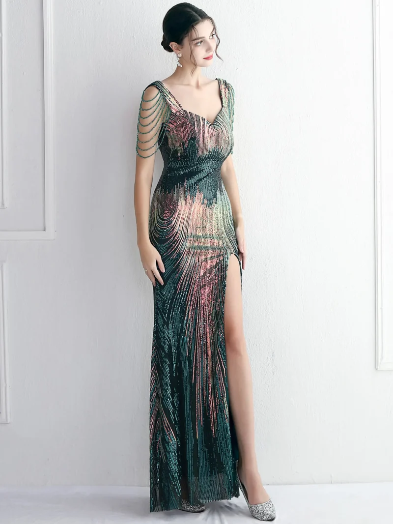 Sexy Backless Maxi Sequin Summer Dress - Image 20
