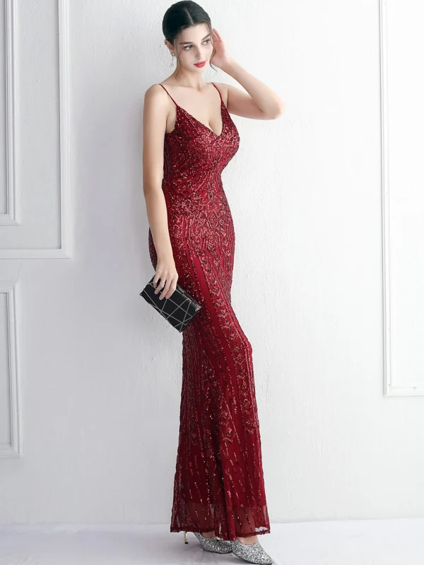 Luxury Backless Sequin Maxi Dress - Image 20