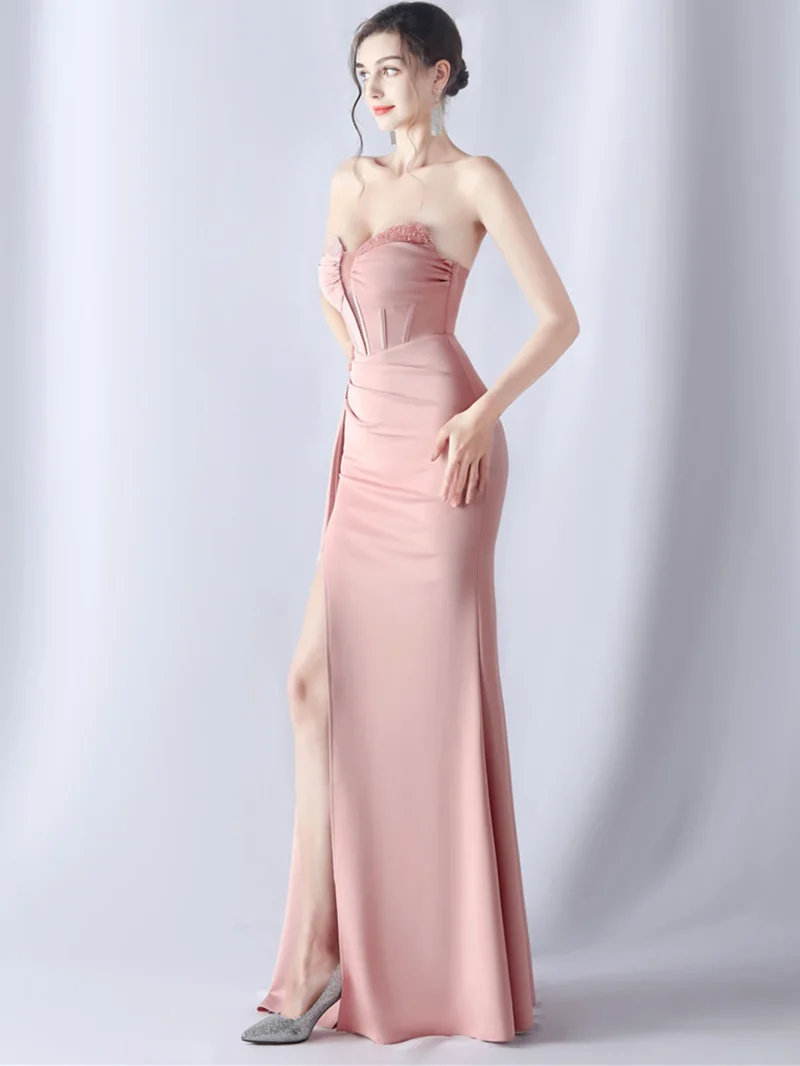 Sexy Backless Black Diamond Maxi Dress - Image 9
