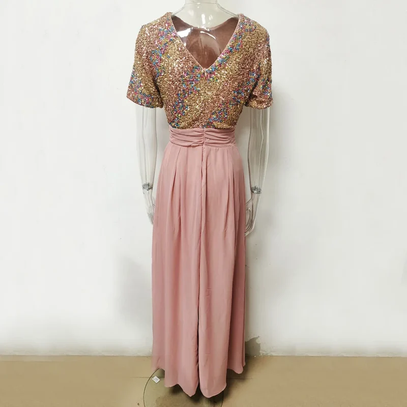 Elegant Sequin Maxi Dress with Long Sleeves - Image 11