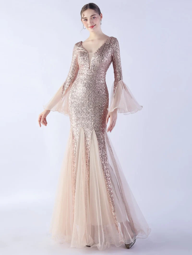Sexy Backless Maxi Sequin Summer Dress - Image 4