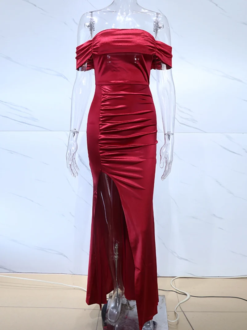 Sexy Backless Maxi Bridesmaid Evening Prom Dresses - Image 6
