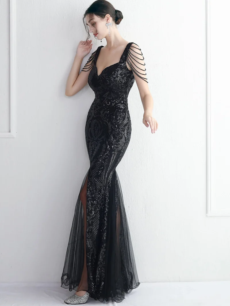 Mesh Sequin Summer Dress Women - Image 8